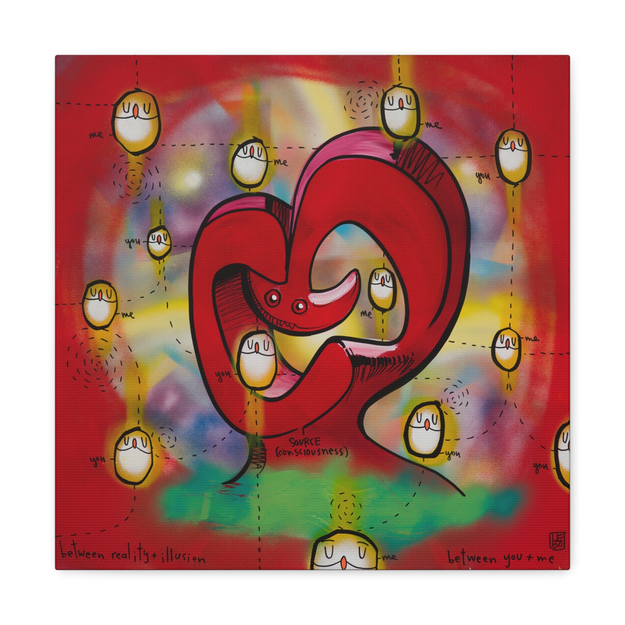Between You and Me - Lebo Gallery Wrapped Canvas